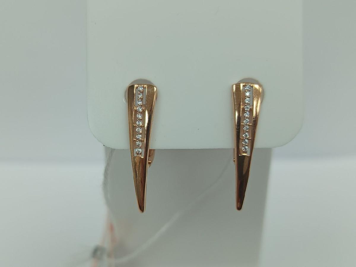 СКМИ585 СЕРЬГИ С КАМНЯМИ (Au 585)