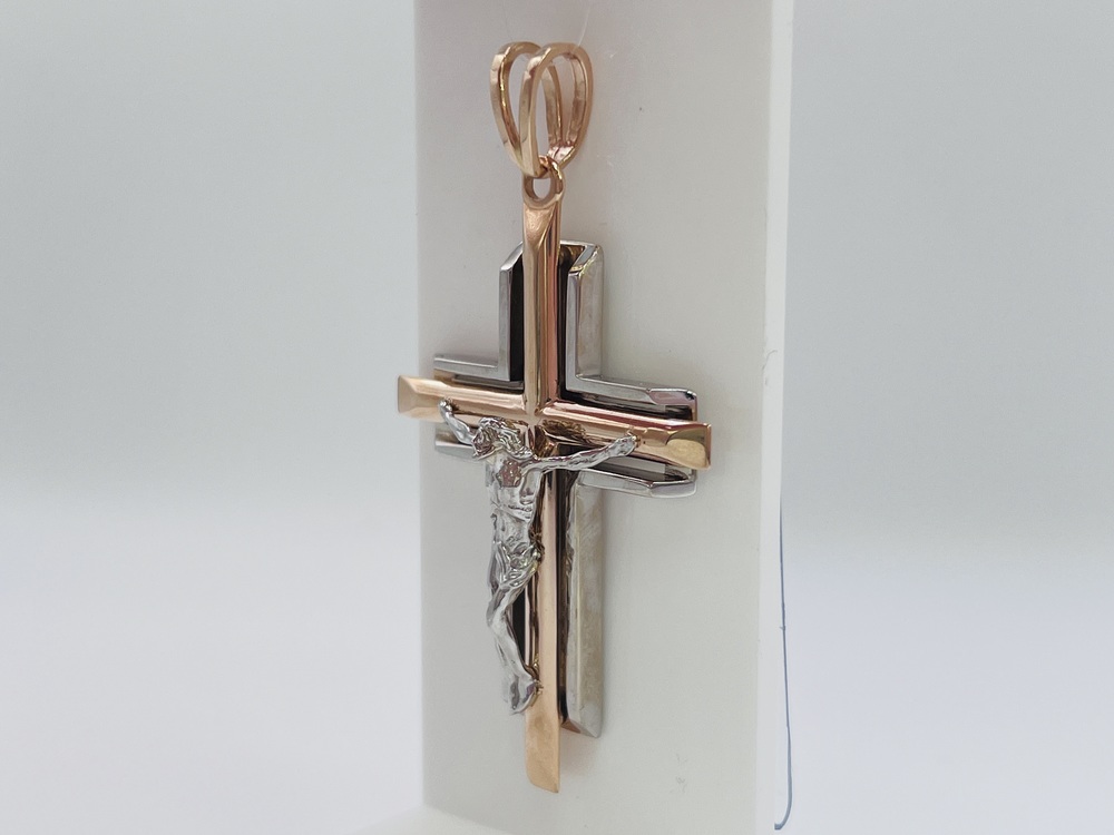 810-00337-10-00-00-00 ПОДВЕСКА КРЕСТ без камня (Au 585)