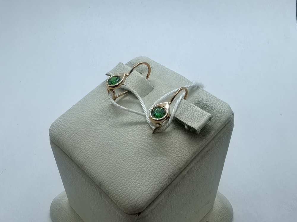 СЕРЬГИ С КАМНЕМ (Au 585)