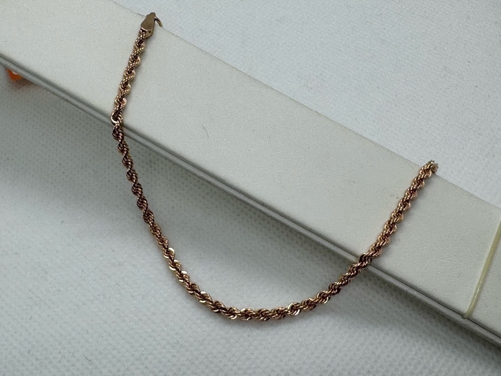 БРАСЛЕТ ПУСТОТЕЛЫЙ Веревка Au 585