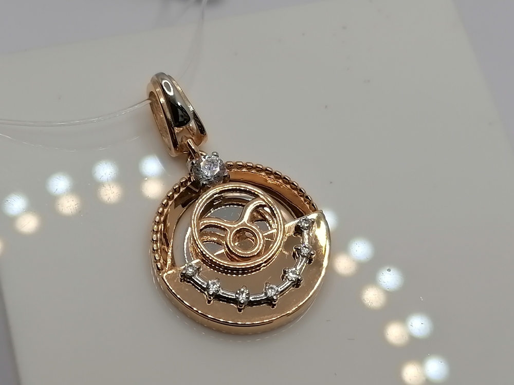 ПОДВЕСКА ЗНАК ЗОДИАКА ТЕЛЕЦ (Au 585)
