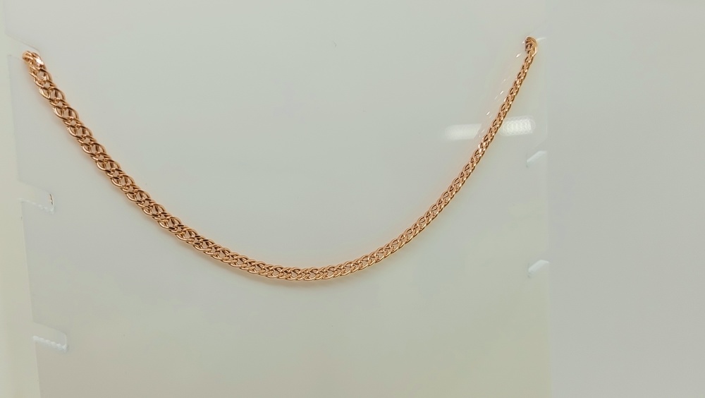 ЦЕПЬ ПУСТОТЕЛАЯ Ромб двойной (Au 585)