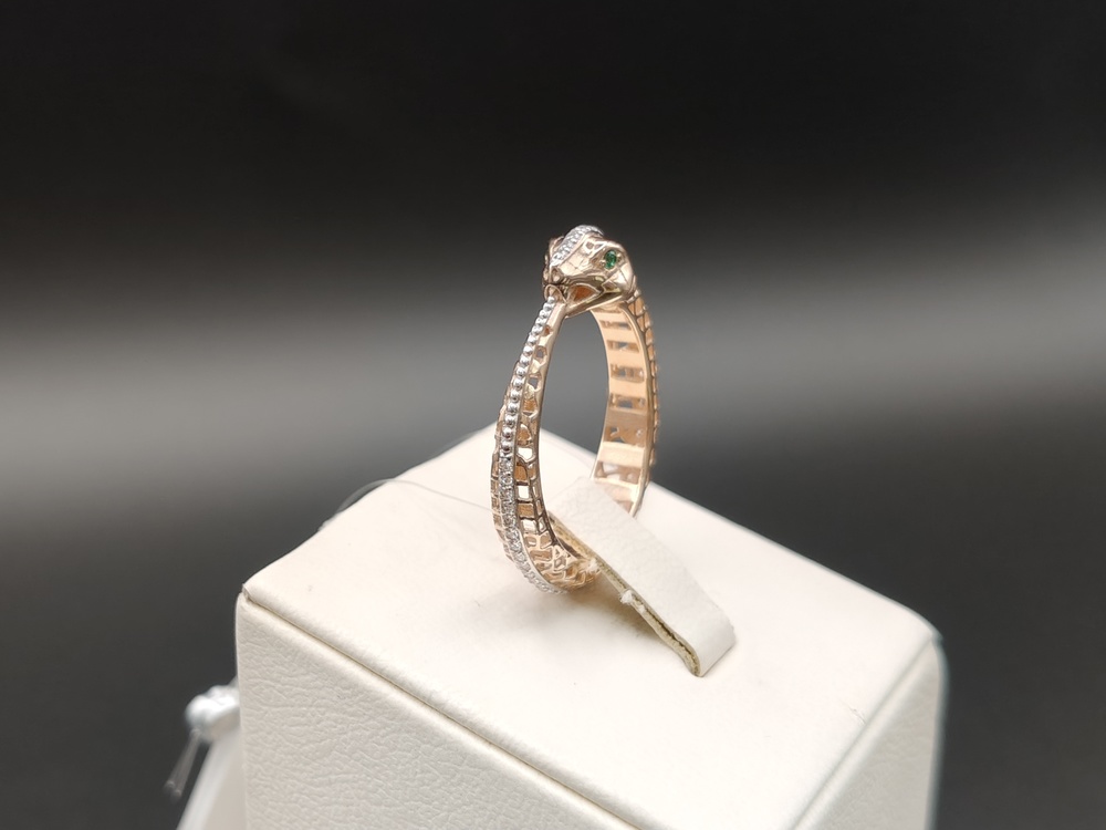 КОЛЬЦО С КАМНЯМИ (Au 585)