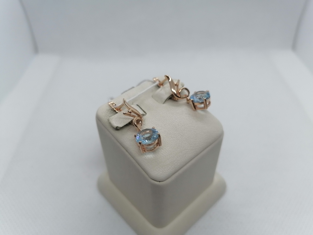 СЕРЬГИ С КАМНЕМ (Au 585)