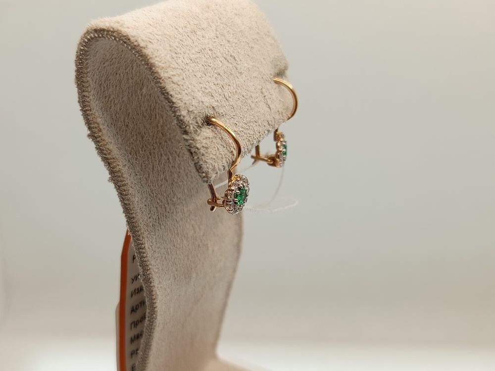 СКМИ585 СЕРЬГИ С КАМНЯМИ (Au 585)