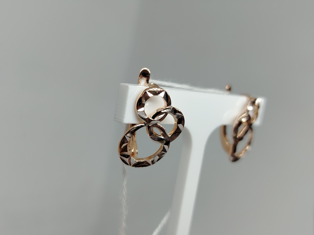 СБКМ585 СЕРЬГИ БЕЗ КАМНЯ (Au 585)