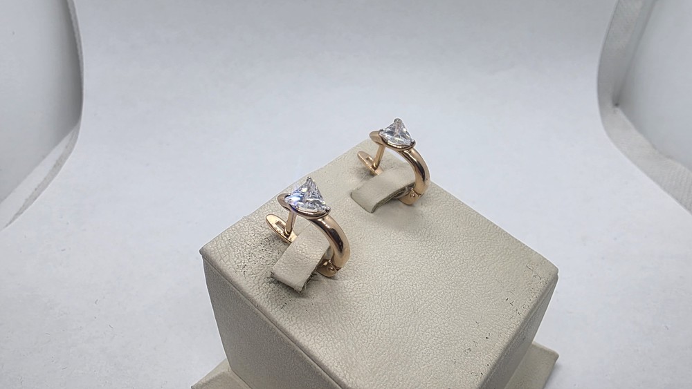 СЕРЬГИ С КАМНЕМ (Au 585)