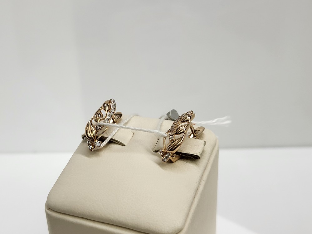 СКМИ585 СЕРЬГИ С КАМНЯМИ (Au 585)