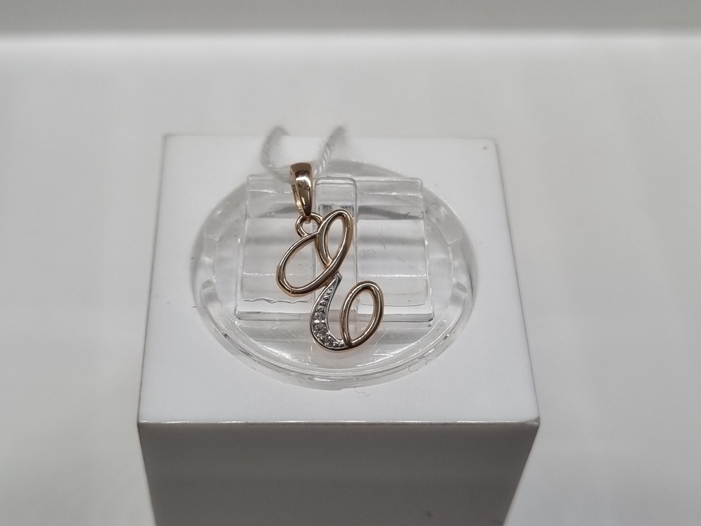 ПОДВЕСКА БУКВА Е Au 585