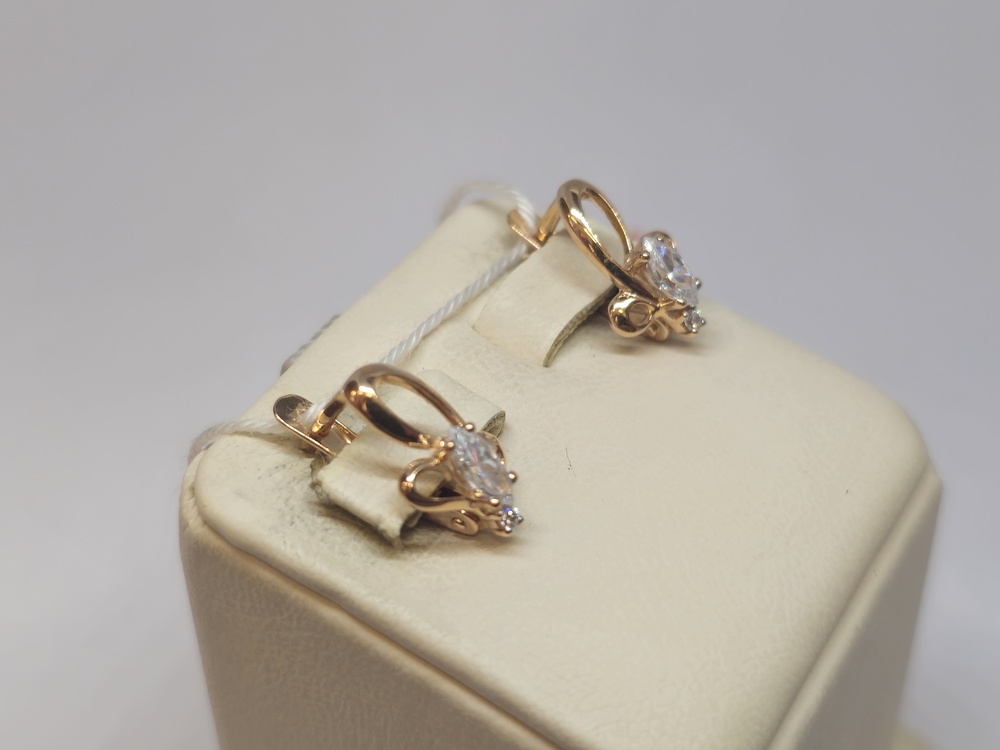 СКМИ585 СЕРЬГИ С КАМНЯМИ (Au 585)