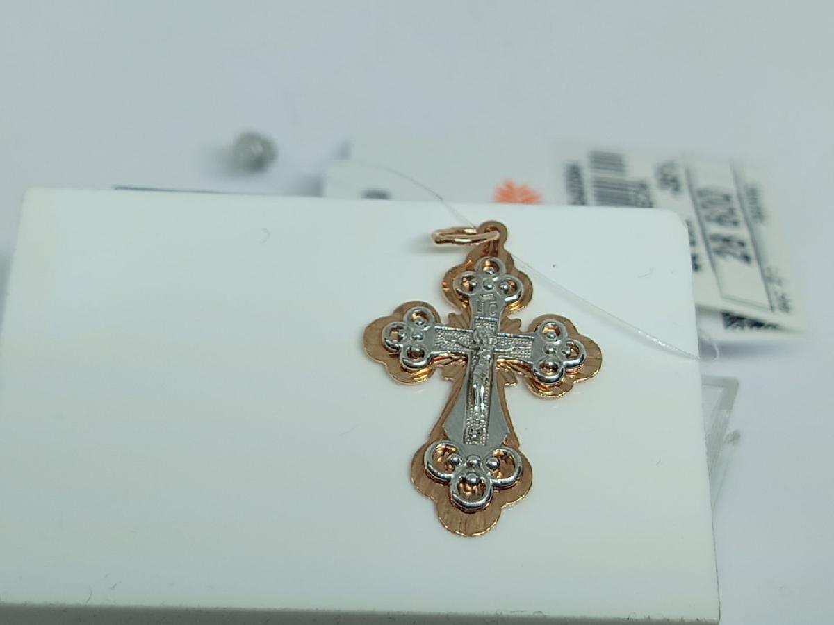 ПОДВЕСКА КРЕСТ без камня (Au 585)