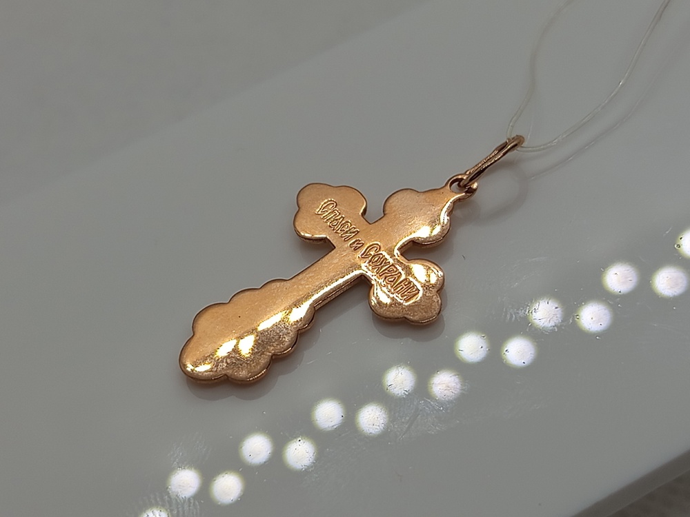 ПОДВЕСКА КРЕСТ без камня (Au 585)