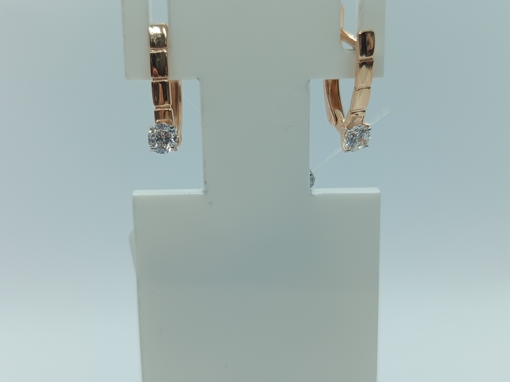 СЕРЬГИ С КАМНЕМ (Au 585)