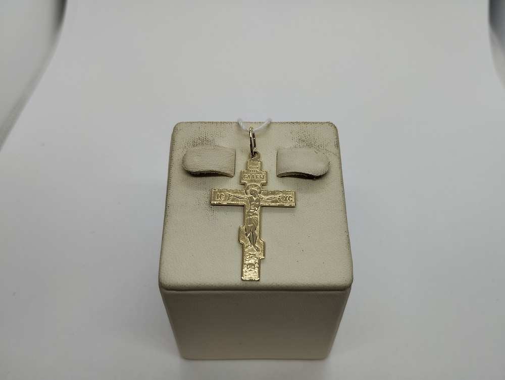 ПОДКБК585 ПОДВЕСКА КРЕСТ БЕЗ КАМНЯ (Au 585)