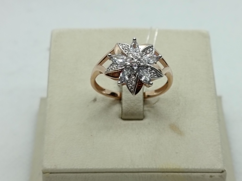 КОЛЬЦО С КАМНЯМИ (Au 585)