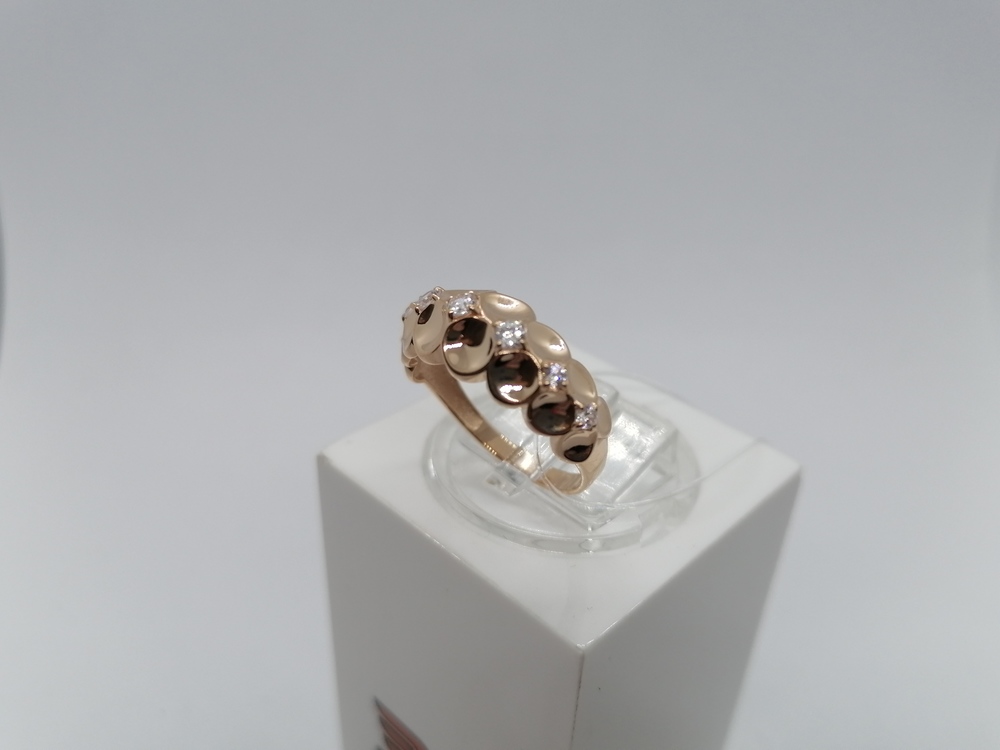 КОЛЬЦО С КАМНЯМИ (Au 585)