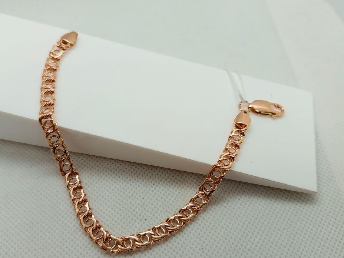 БЛБ585 БРАСЛЕТ ПОЛНОВЕСНЫЙ Бисмарк (Au 585)