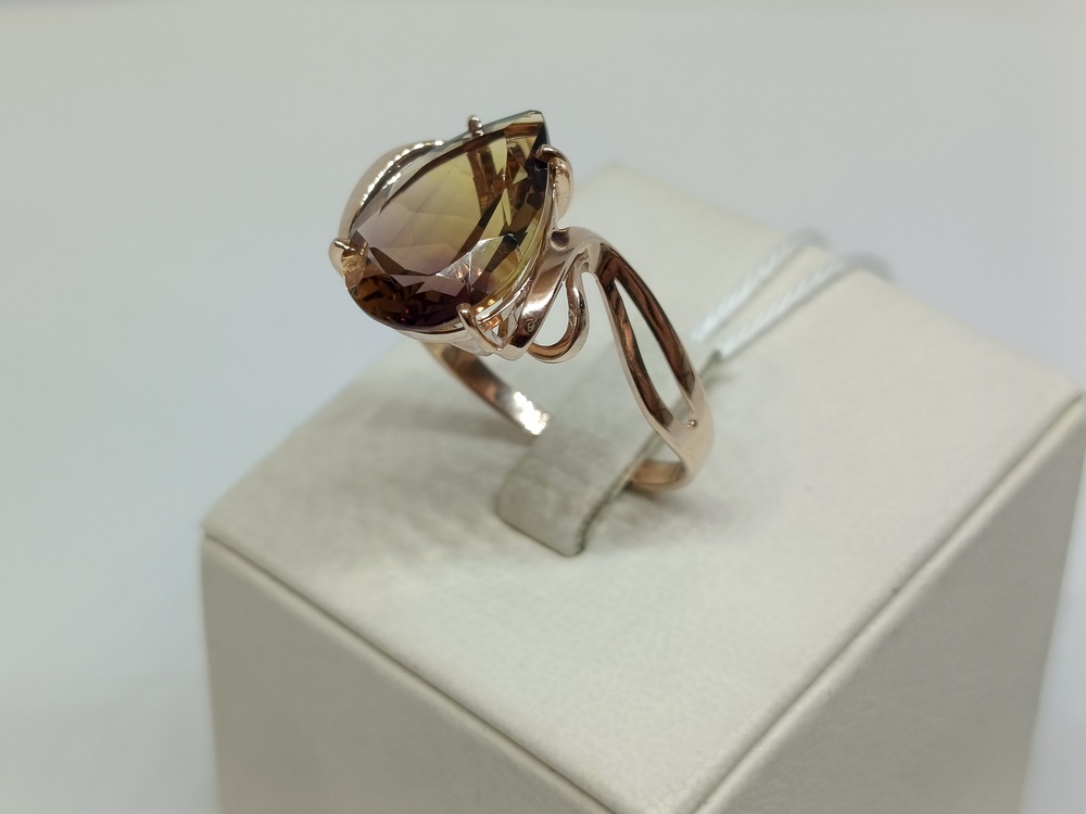 КОЛКМ585 КОЛЬЦО С КАМНЕМ (Au 585)