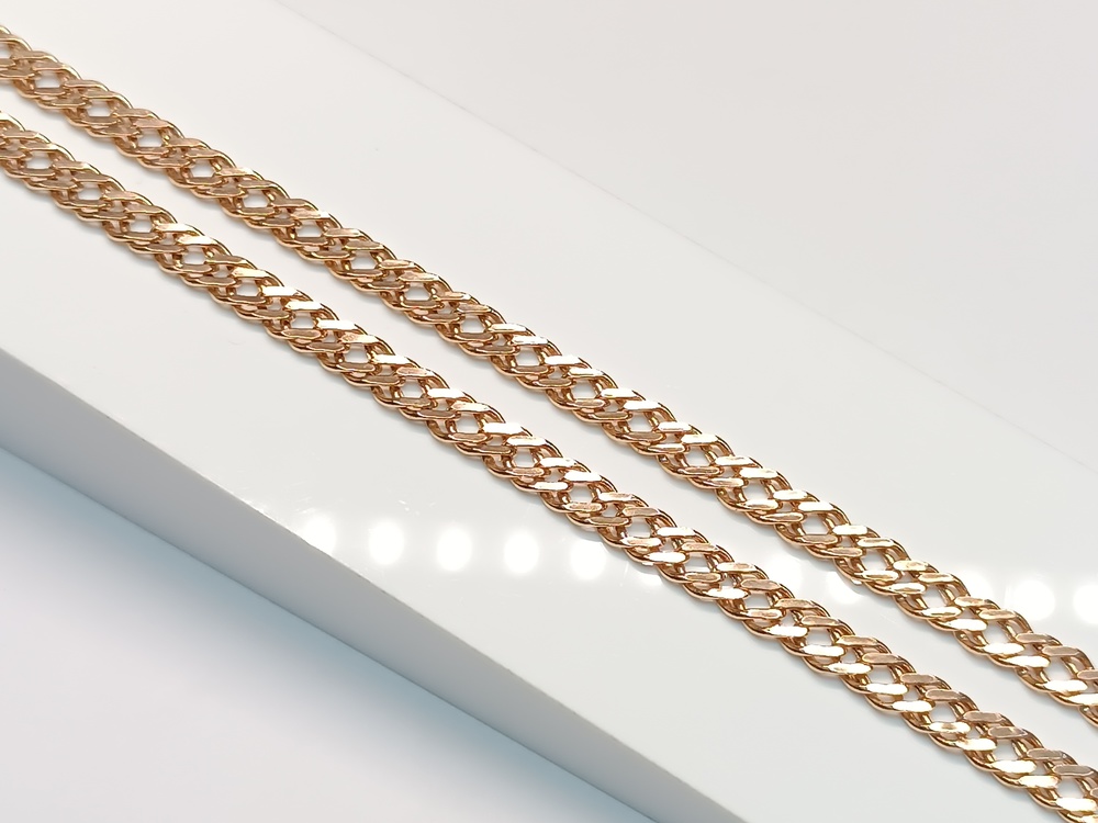 ЦПР2585 ЦЕПЬ ПУСТОТЕЛАЯ Ромб двойной (Au 585)