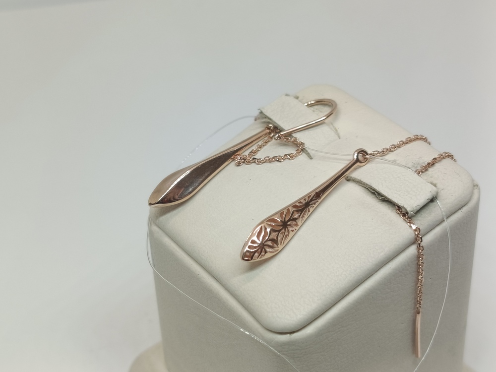 СЕРЬГИ ПЕТЕЛЬКА без камня (Au 585)