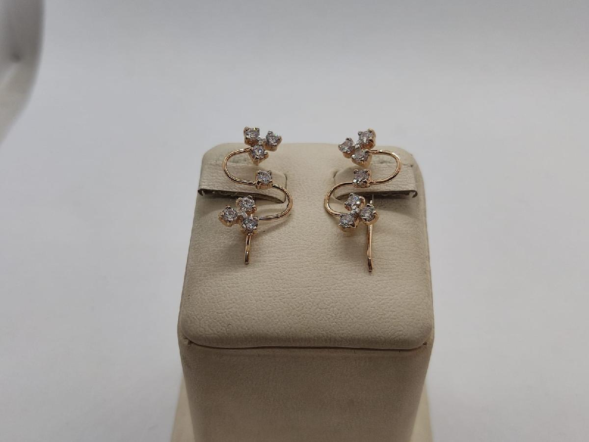 СКМИ585 СЕРЬГИ С КАМНЯМИ (Au 585)