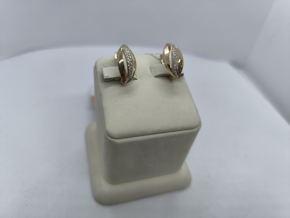 СКМИ585 СЕРЬГИ С КАМНЯМИ (Au 585)