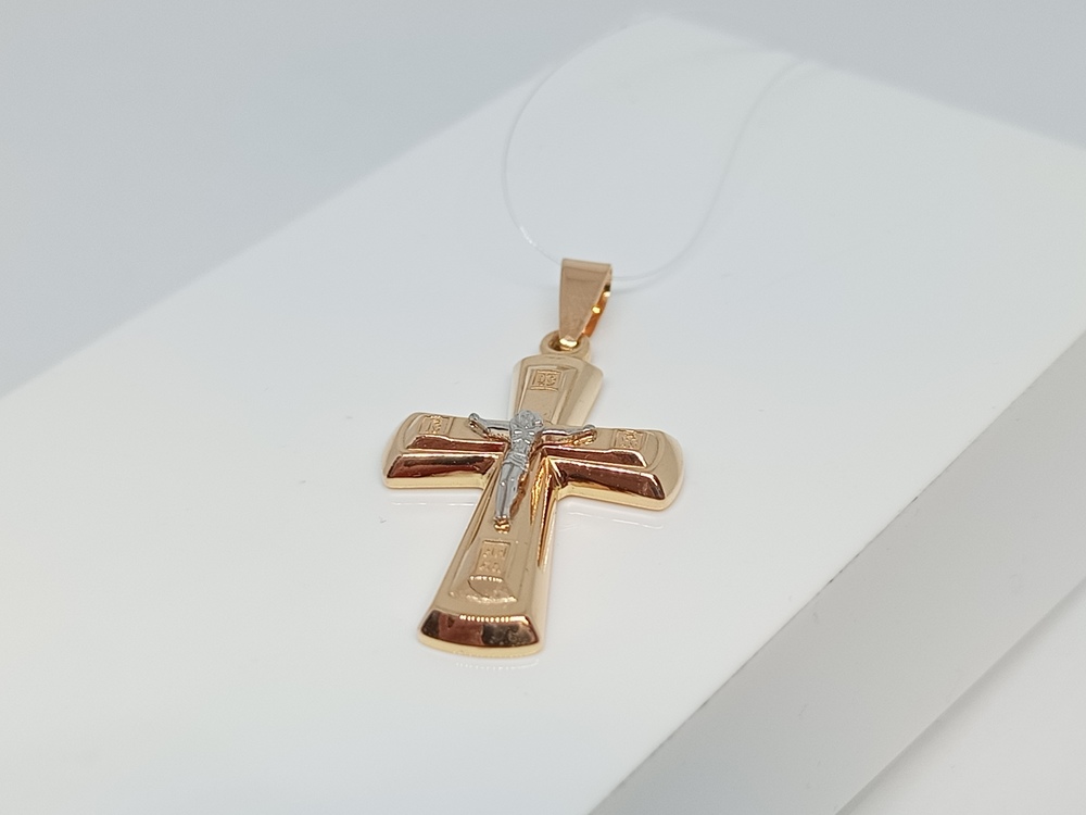 ПОДВЕСКА КРЕСТ без камня (Au 585)