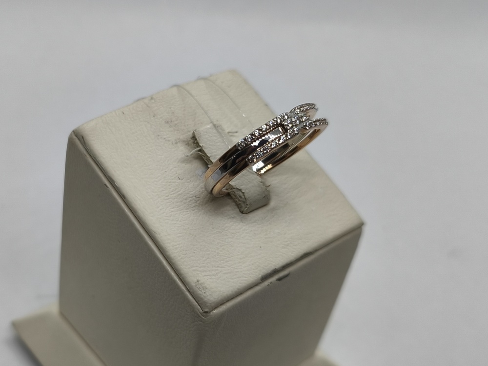 КОЛЬЦО С КАМНЯМИ (Au 585)