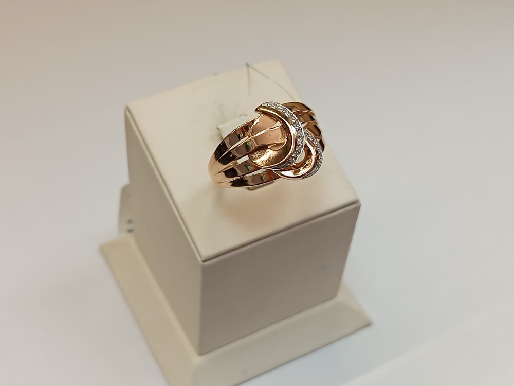 КОЛЬЦО С КАМНЯМИ (Au 585)