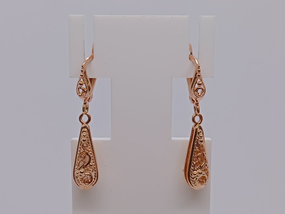 СБКМ585 СЕРЬГИ БЕЗ КАМНЯ (Au 585)