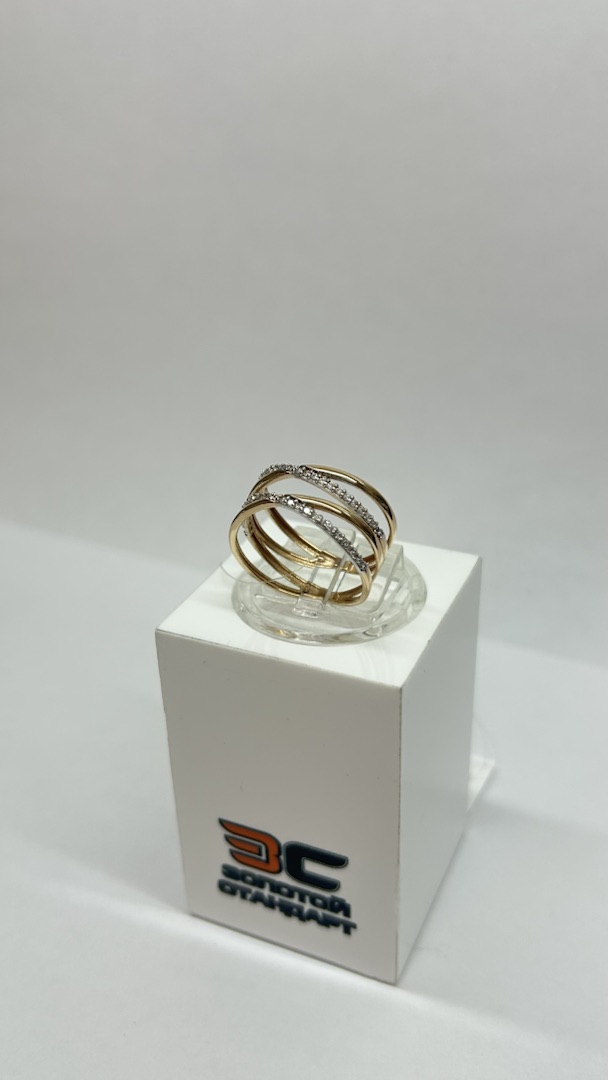 КОЛЬЦО С КАМНЯМИ (Au 585)