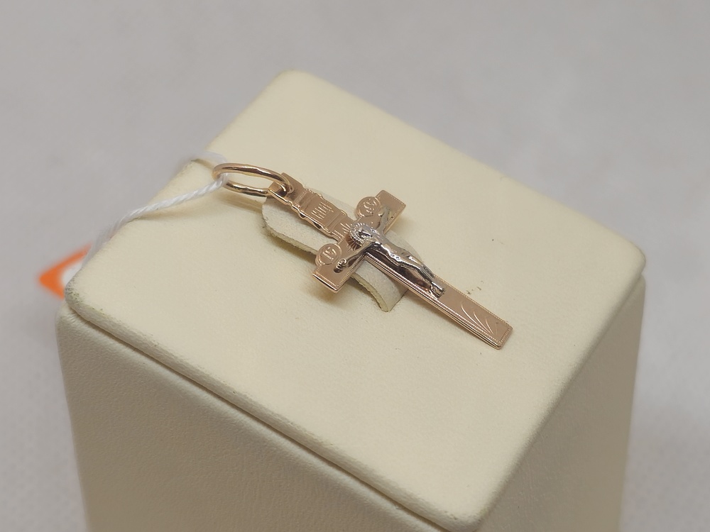 ПОДКБК585 ПОДВЕСКА КРЕСТ БЕЗ КАМНЯ (Au 585)