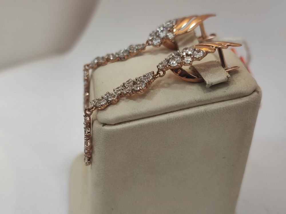 СКМИ585 СЕРЬГИ С КАМНЯМИ (Au 585)