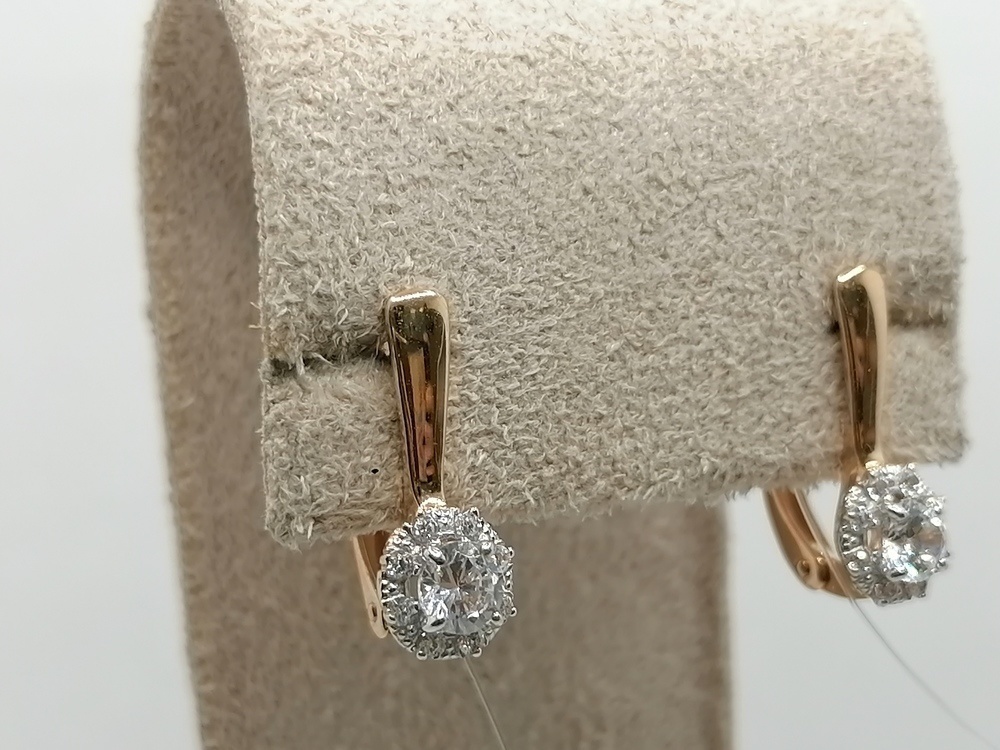 С1326236 СЕРЬГИ С КАМНЯМИ (Au 585)