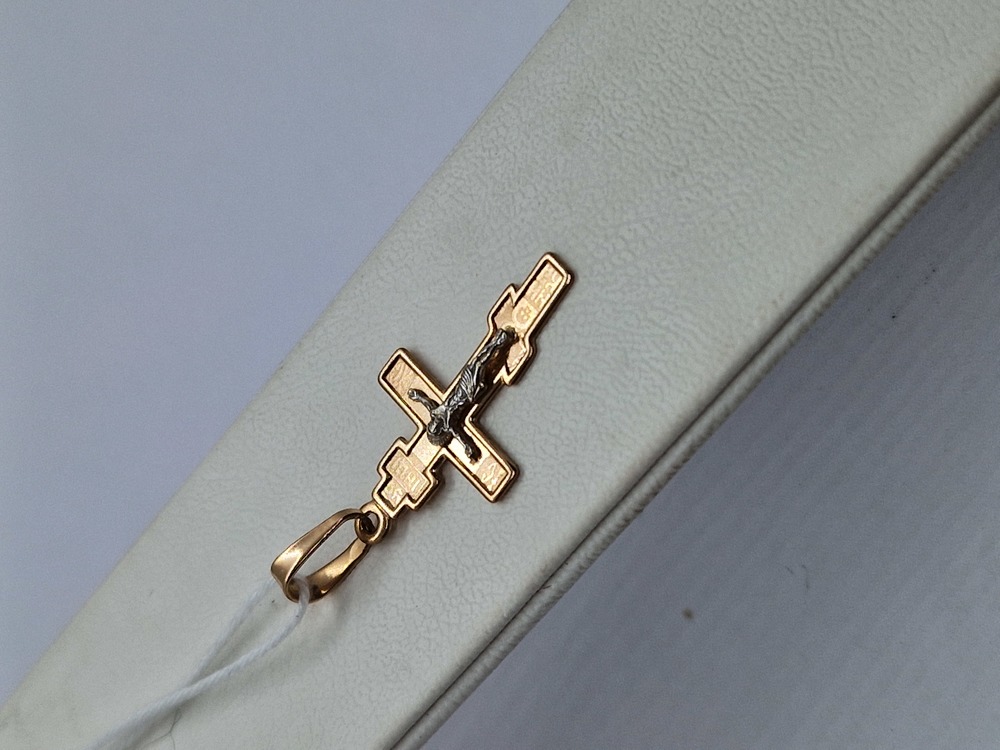 ПОДВЕСКА КРЕСТ БЕЗ КАМНЯ (Au 585)