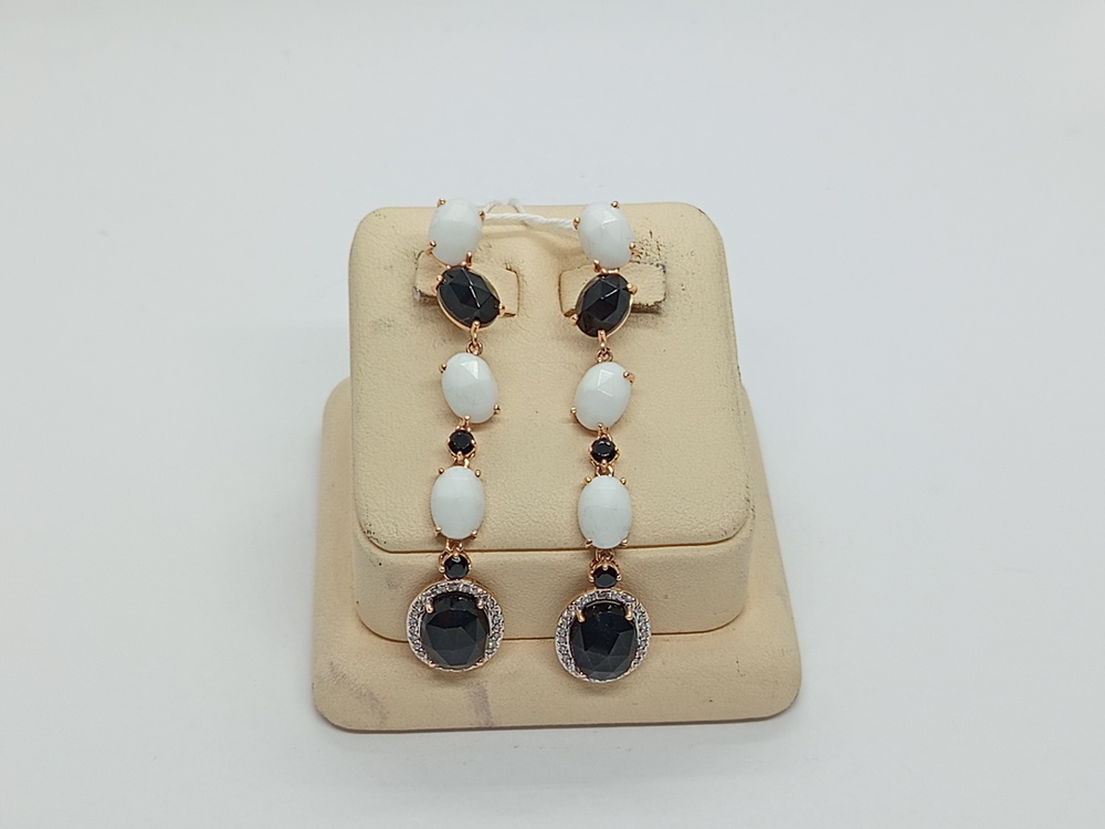 СКМИ585 СЕРЬГИ С КАМНЯМИ (Au 585)