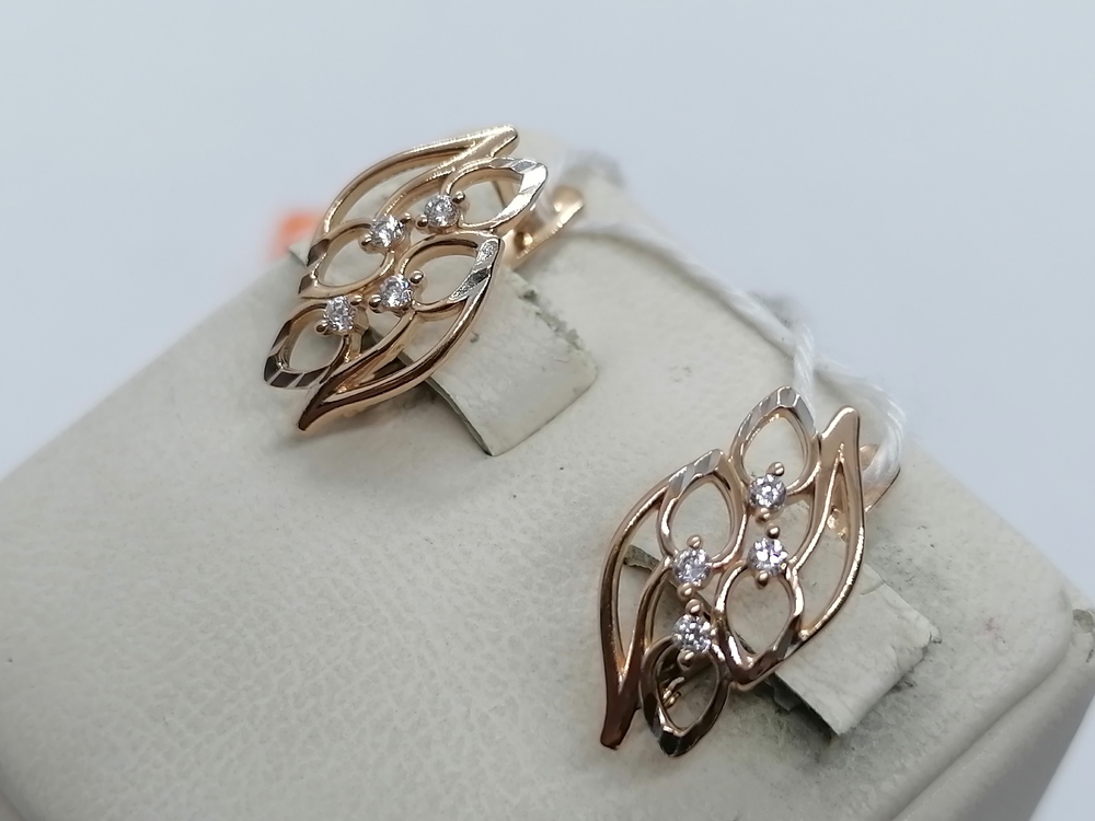 СЕРЬГИ С КАМНЯМИ (Au 585)