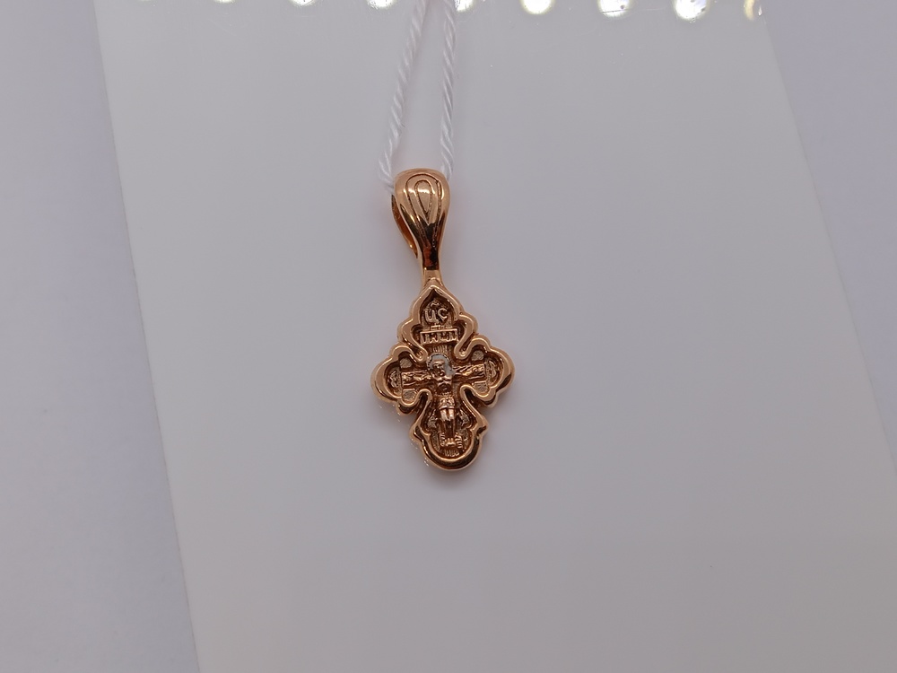 ПОДВЕСКА КРЕСТ БЕЗ КАМНЯ (Au 585)