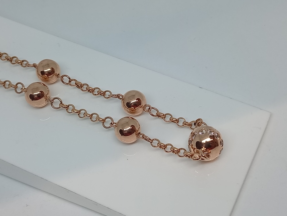 КОЛЬЕ С КАМНЯМИ Au 585