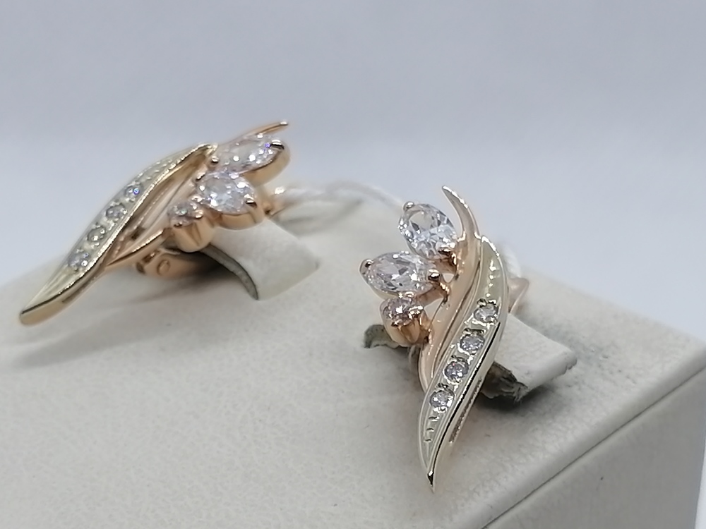 СЕРЬГИ С КАМНЯМИ (Au 585)