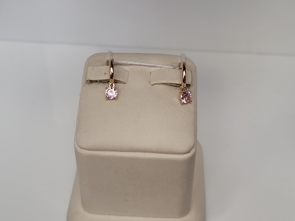 СКМ585 СЕРЬГИ С КАМНЕМ (Au 585)