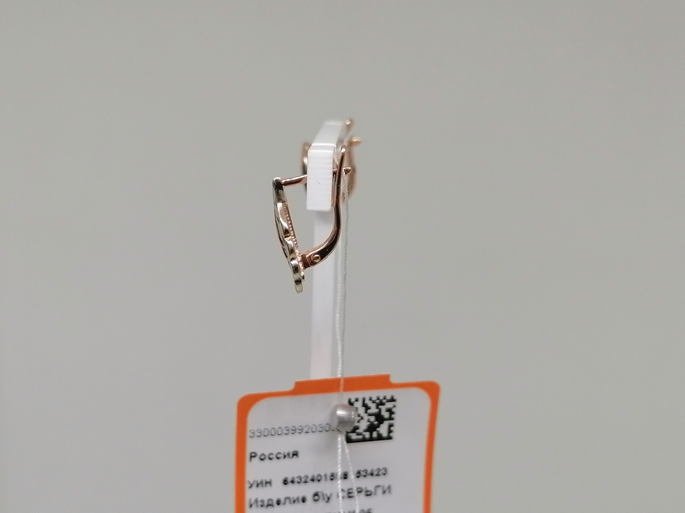 СБКМ585 СЕРЬГИ БЕЗ КАМНЯ (Au 585)