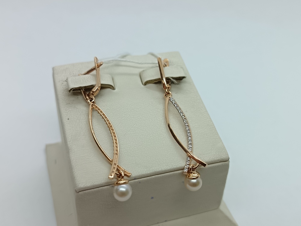 СКМИ585 СЕРЬГИ С КАМНЯМИ (Au 585)