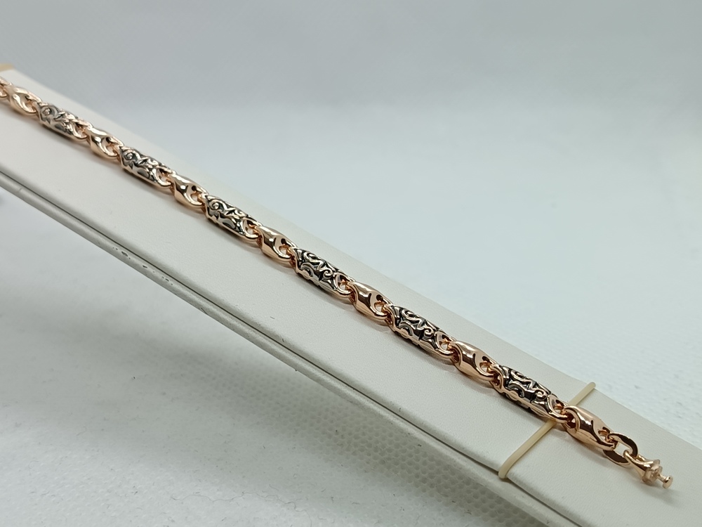 БРАСЛЕТ ПУСТОТЕЛЫЙ Фантазия (Au 585)