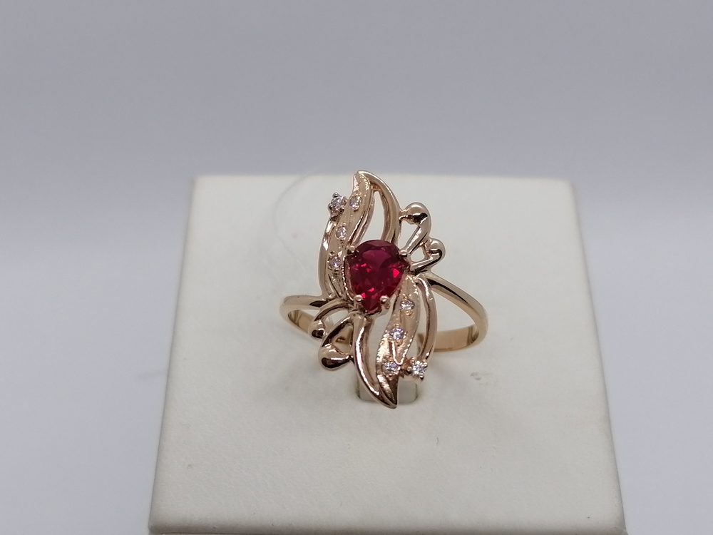 КОЛЬЦО С КАМНЯМИ (Au 585)