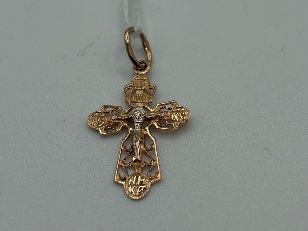 ПОДКБК585 ПОДВЕСКА КРЕСТ БЕЗ КАМНЯ (Au 585)