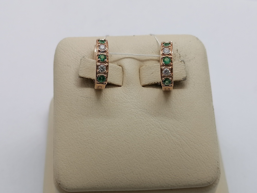 СКМИ585 СЕРЬГИ С КАМНЯМИ (Au 585)