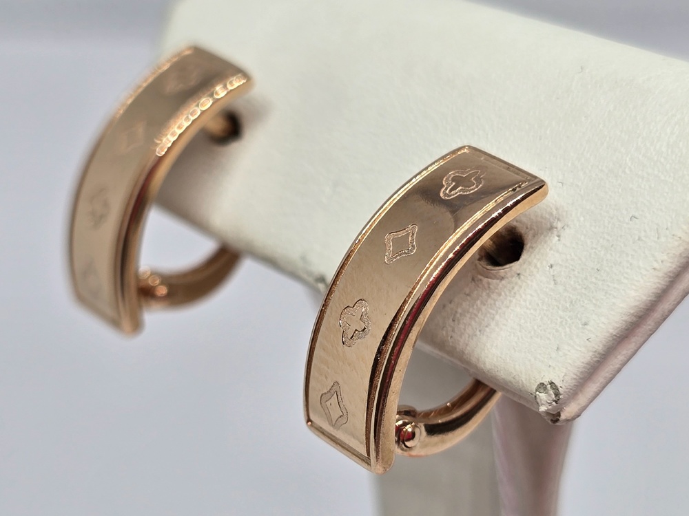 СБКМ585 СЕРЬГИ БЕЗ КАМНЯ (Au 585)