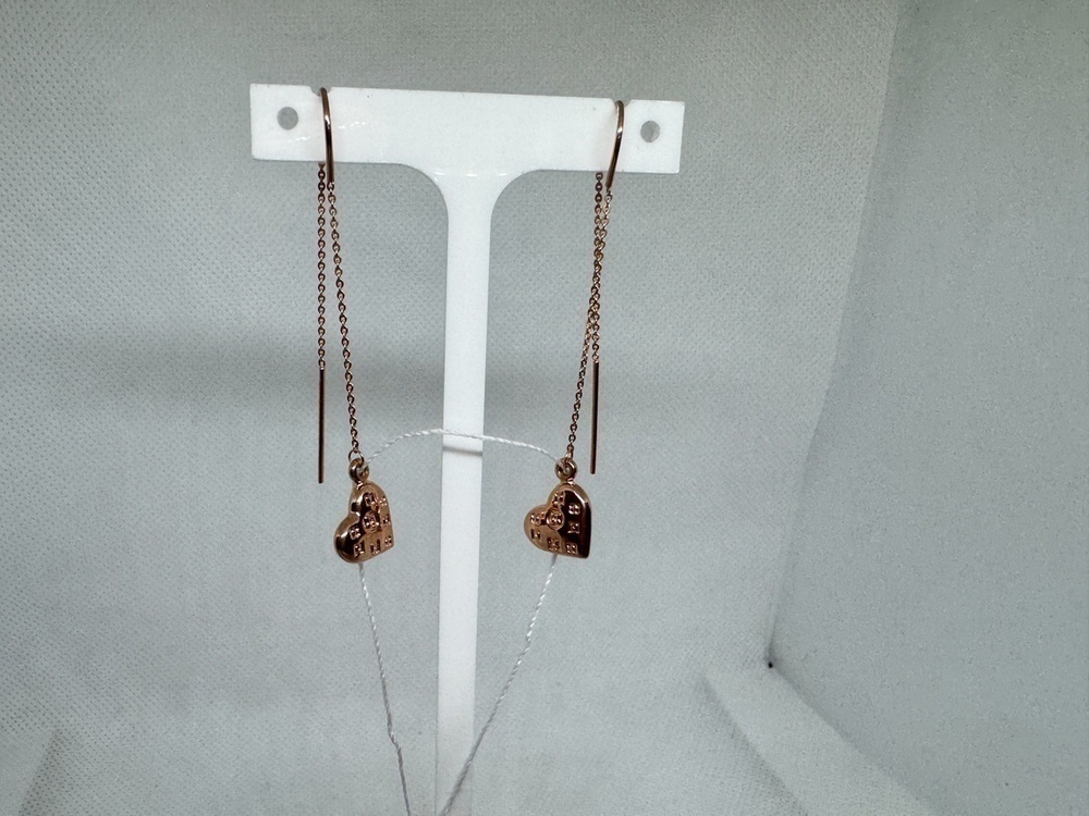СЕРЬГИ ПРОДЕВКИ без камня (Au 585)