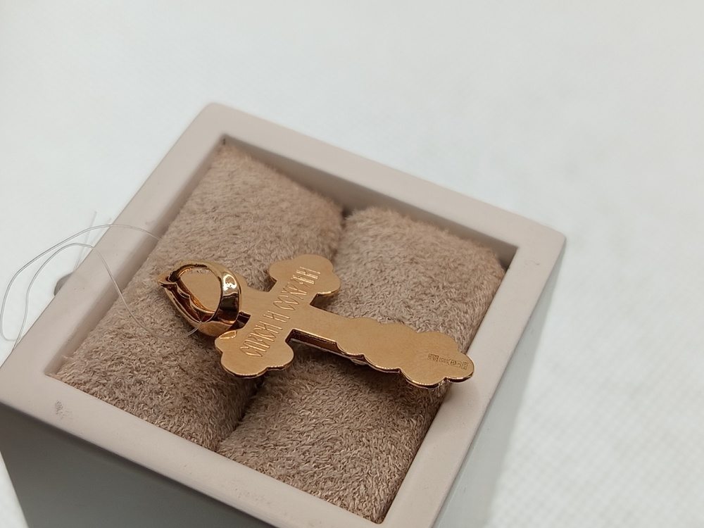 ПОДВЕСКА КРЕСТ без камня (Au 585)